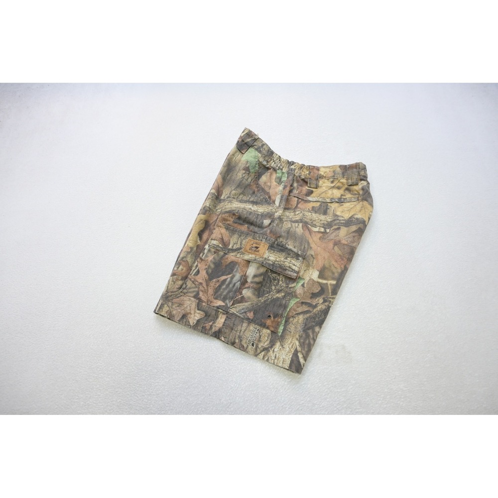 VTG Duxbak Cargo Shorts Men Large Regular Brown Advantage Timber Camo EUC